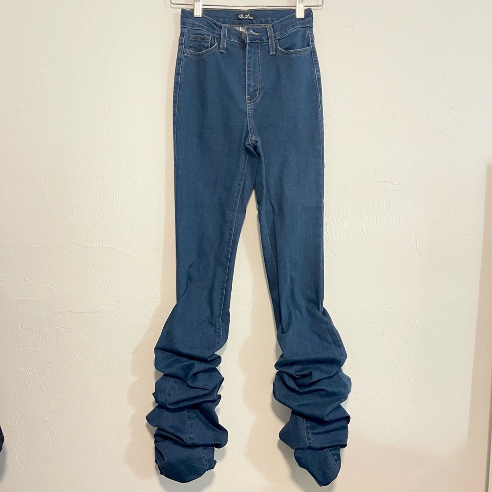 Pre-loved! MINAA MONROE Gathered Bottom Jeans!